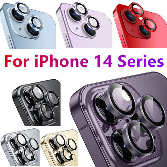 Lens Protector Glass for iPhone 14 13 12 11 Pro Max 14 Plus Camera Lens Protection For iPhone 13 12 Mini Metal Ring Camera Film